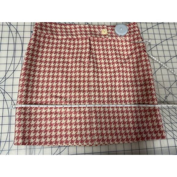 VINEYARD VINES Skirt, 4, Pink/Off-White Houndstooth, Zipper, Wool blend - Picture 5 of 9